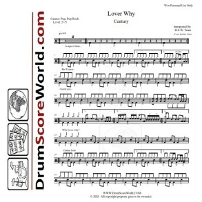 Century - Lover Why - Drum Sheet Music